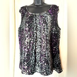 Kasper Women's Sz XL Sleeveless Layered Dressy Blouse